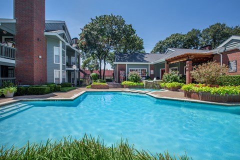 pool and apartments