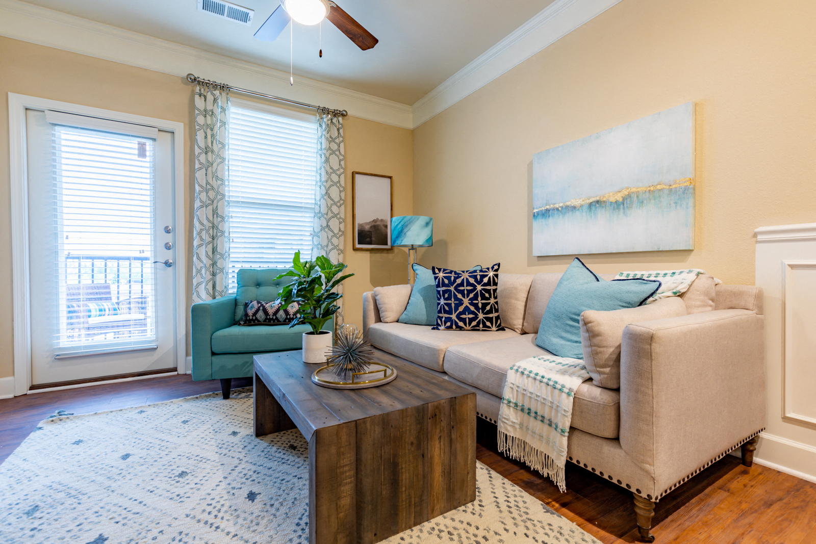 Living Room at The Residences at Bluhawk Apartments, Overland Park, KS, 66085