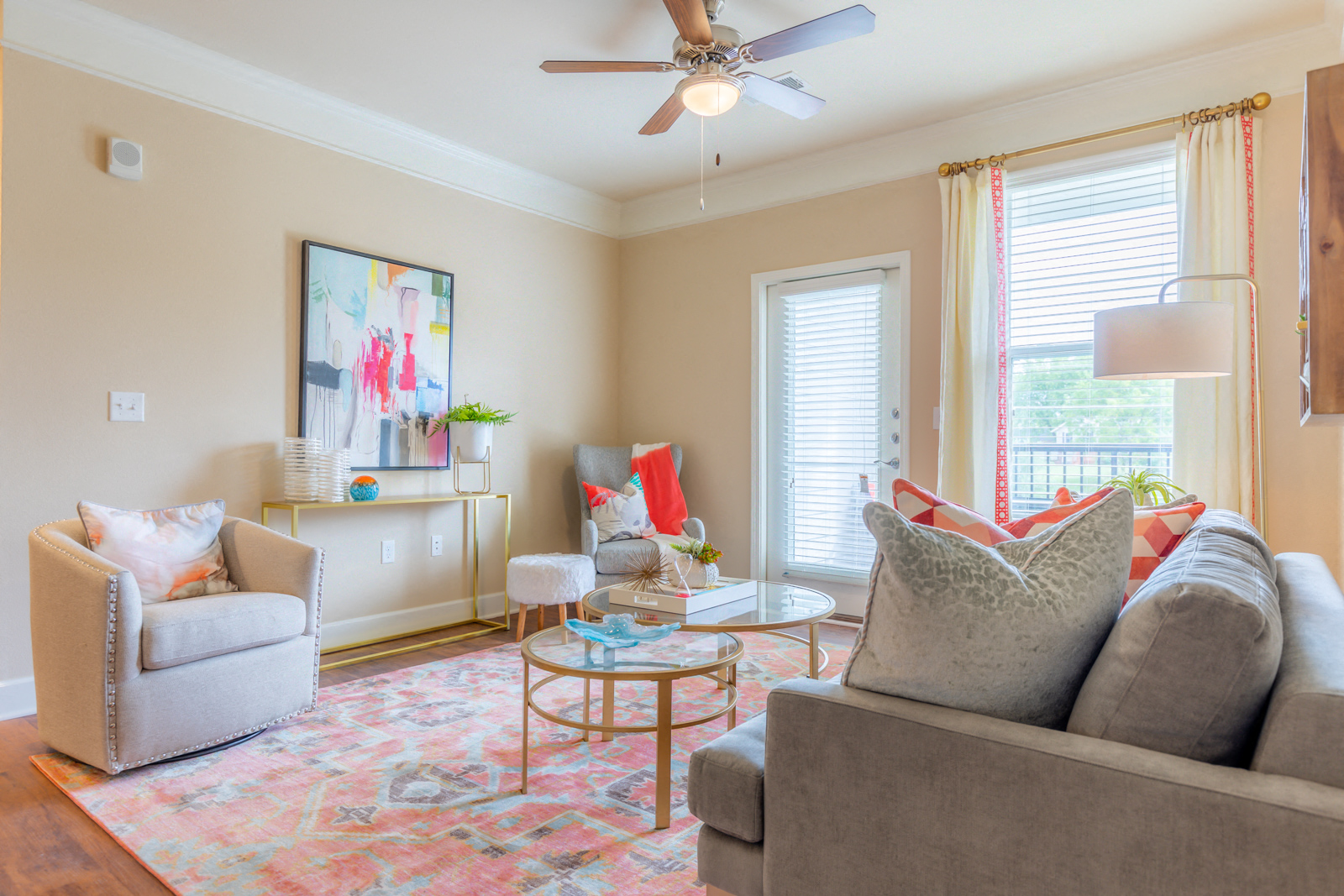 Modern Living Room at The Residences at Bluhawk Apartments, Overland Park, KS