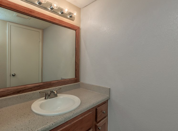 bathroom with sink and mirror