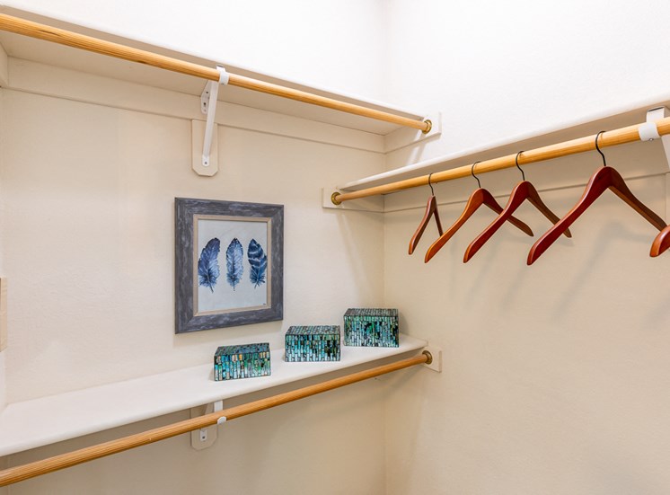 Walk-In Closets With Built-In Shelving at Crowne Chase Apartment Homes, Overland Park, 66210