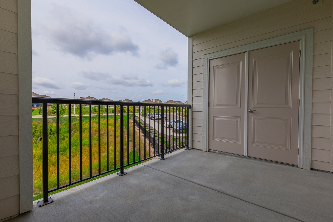 Private Balcony at The Residences at Bluhawk Apartments, Overland Park, KS, 66085