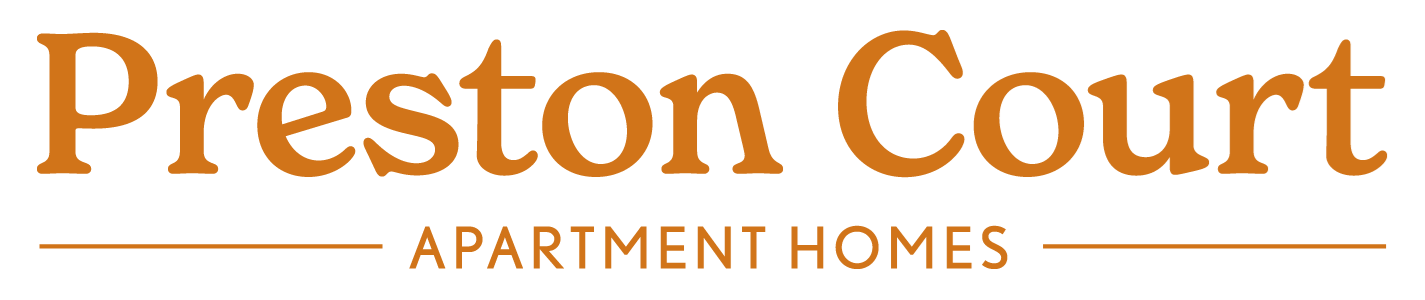 The image is a logo for Preston Court Apartment Homes.