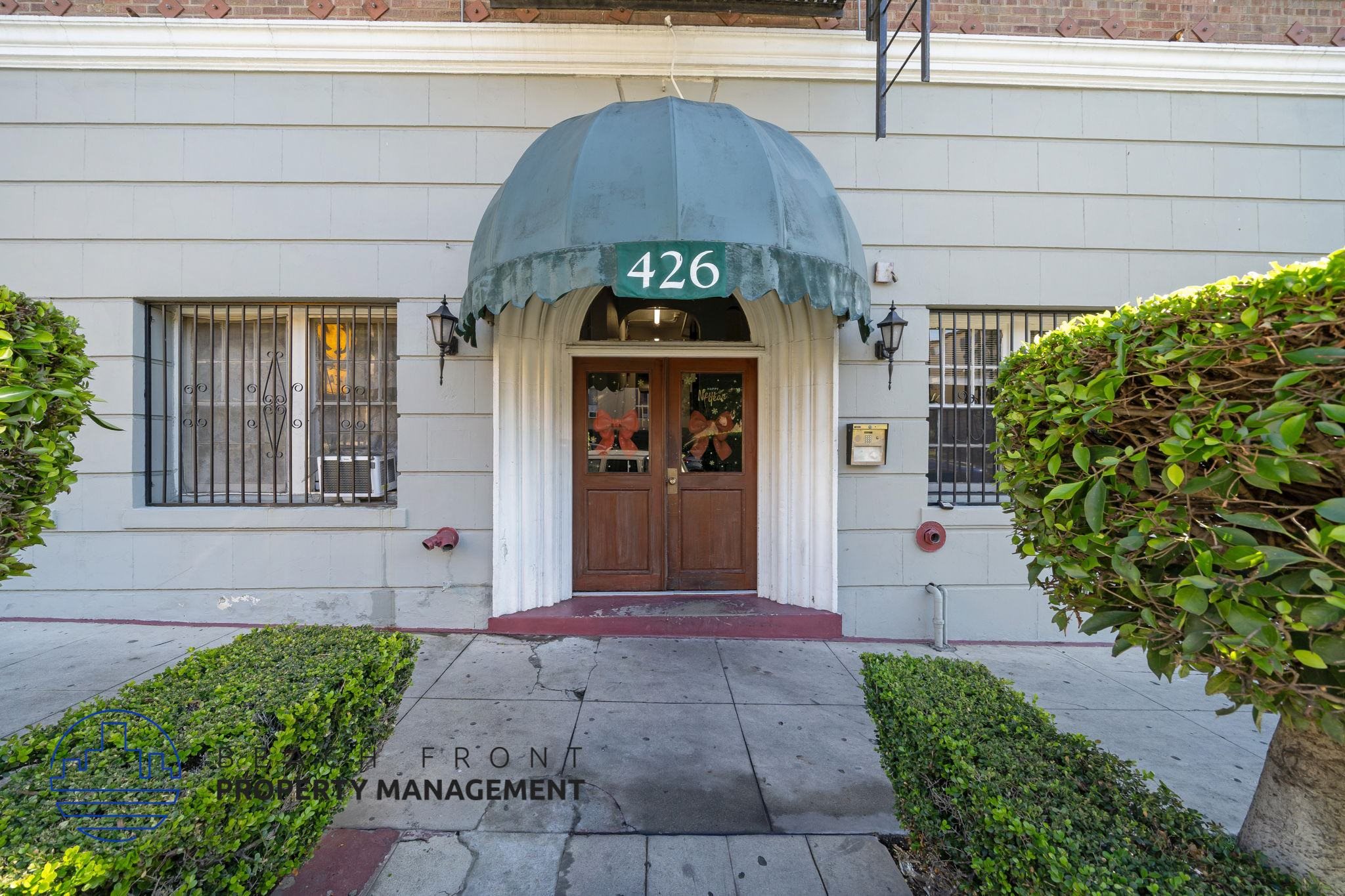 The front of a building with the number 426 on it.