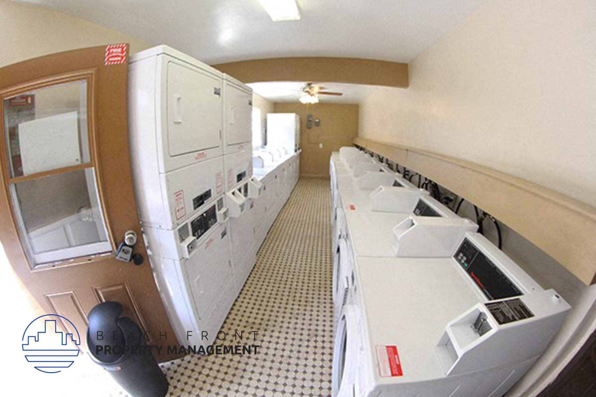 A laundromat with washers and dryers is for rent.,A laundromat with washers and dryers is for rent.