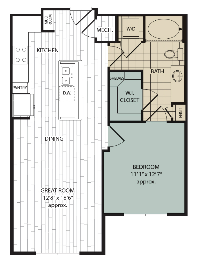 floor plan option in our east riverside apartments