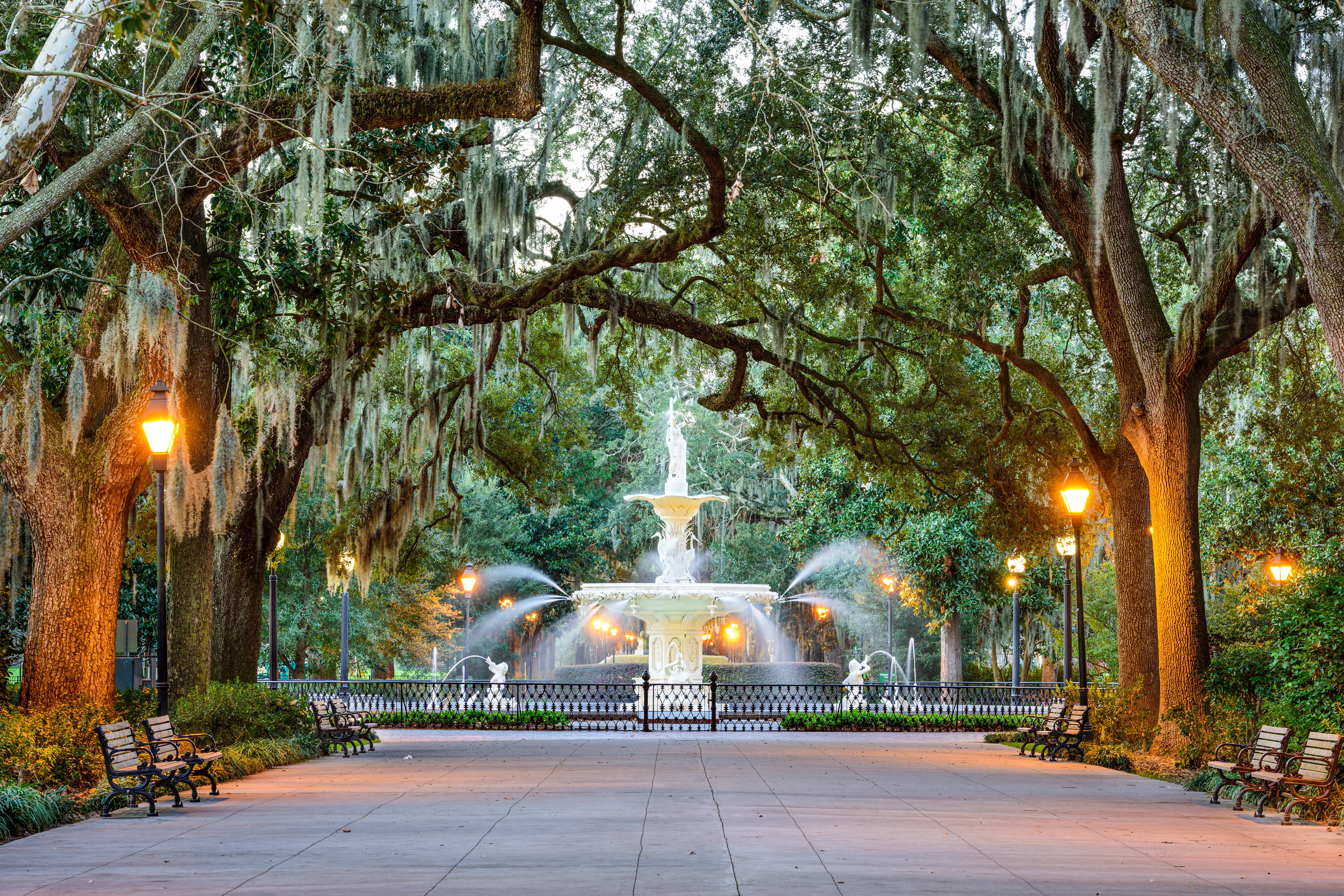 Historic downtown Savannah near The Ascot in Pooler Georgia