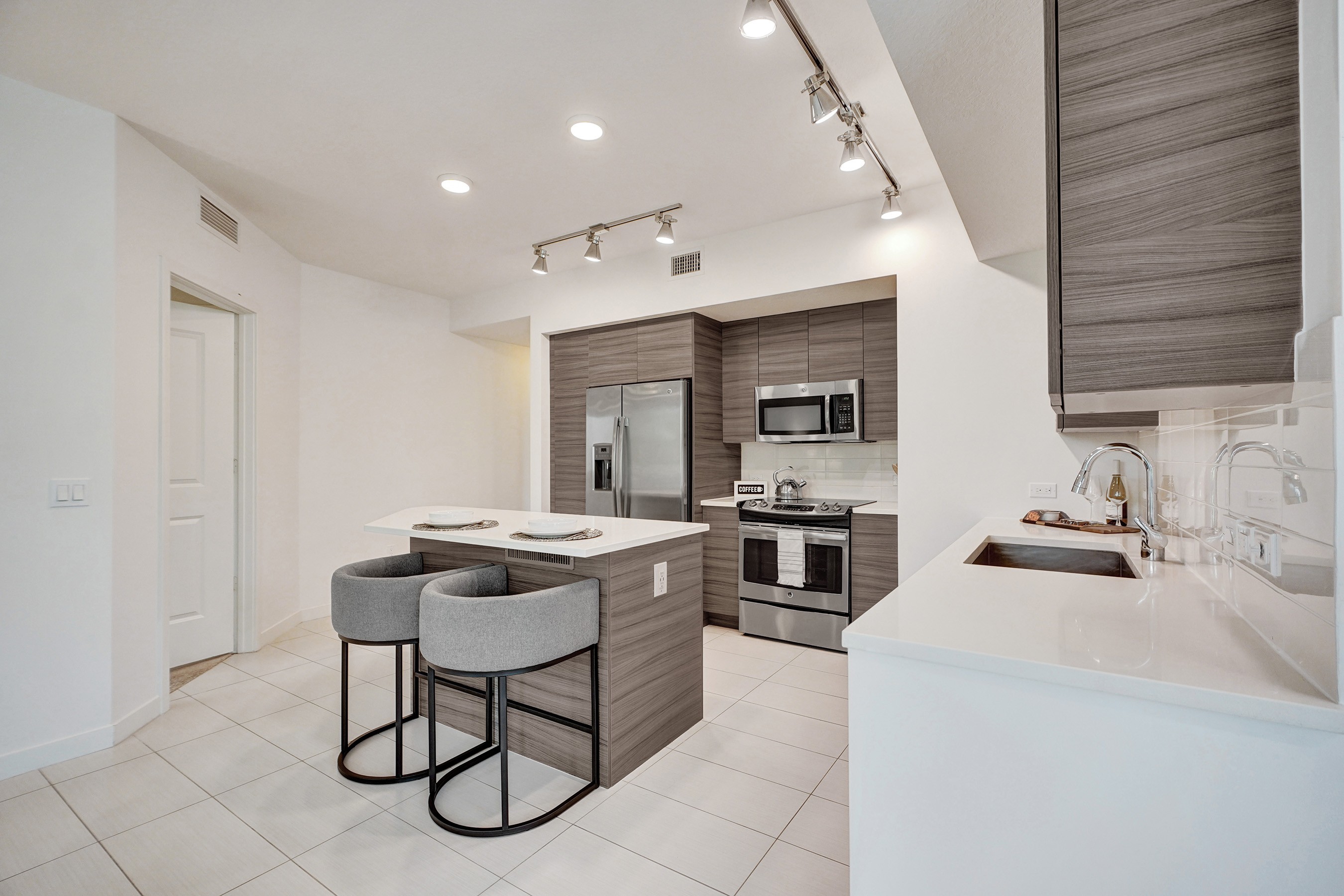 Furnished living detail in B3 Mystic
