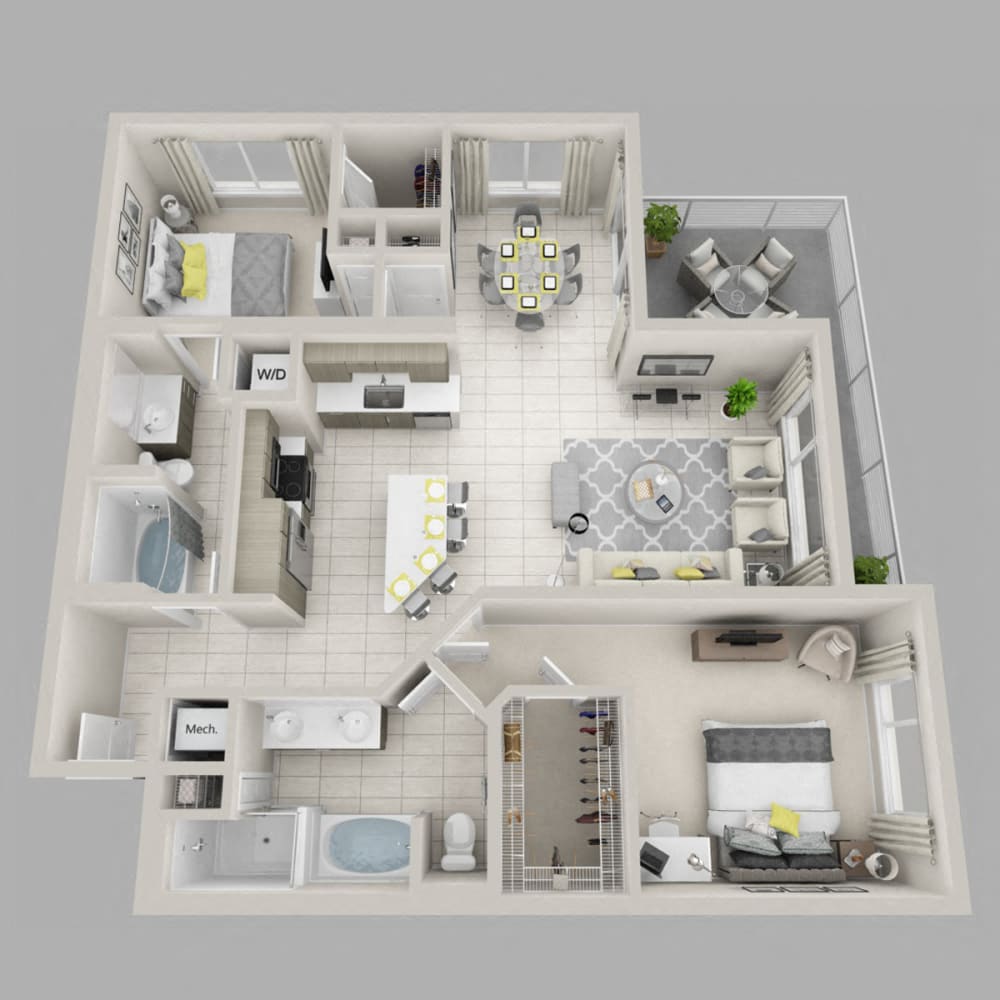 B3 Mystic floor plan at 10X Boca Raton