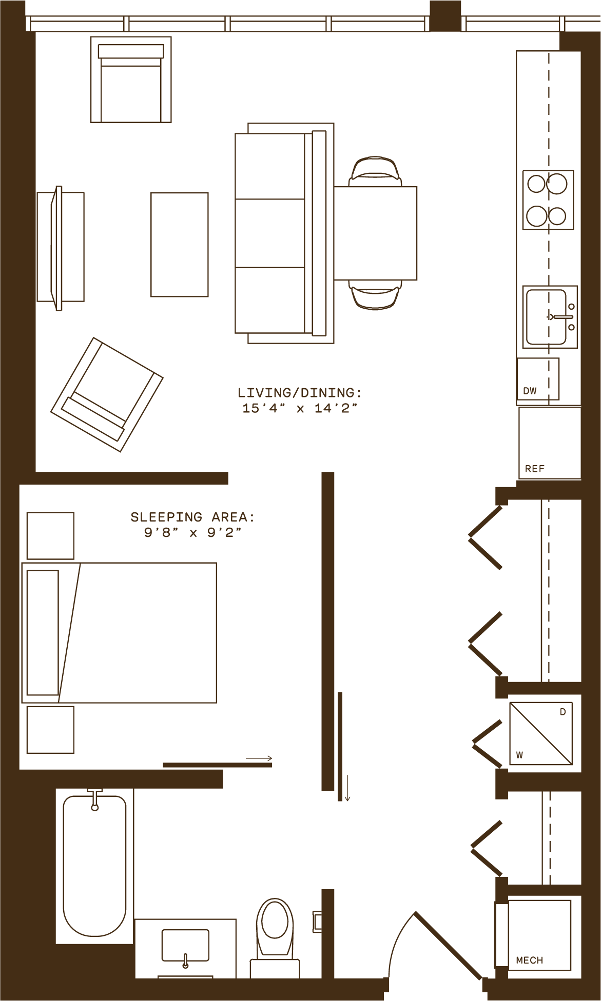 Floor plan layout diagram for A1