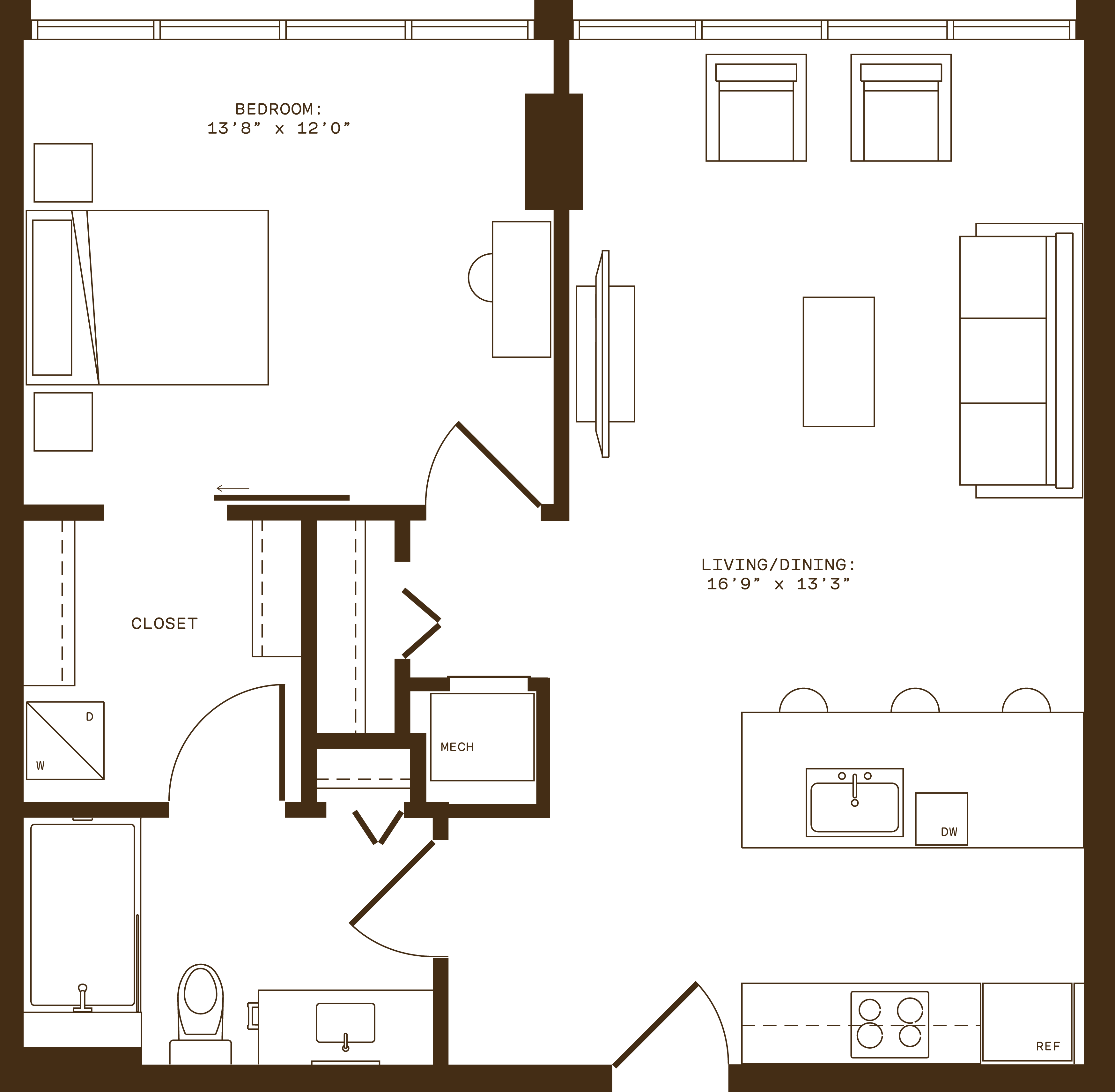 Floor plan layout diagram for A2