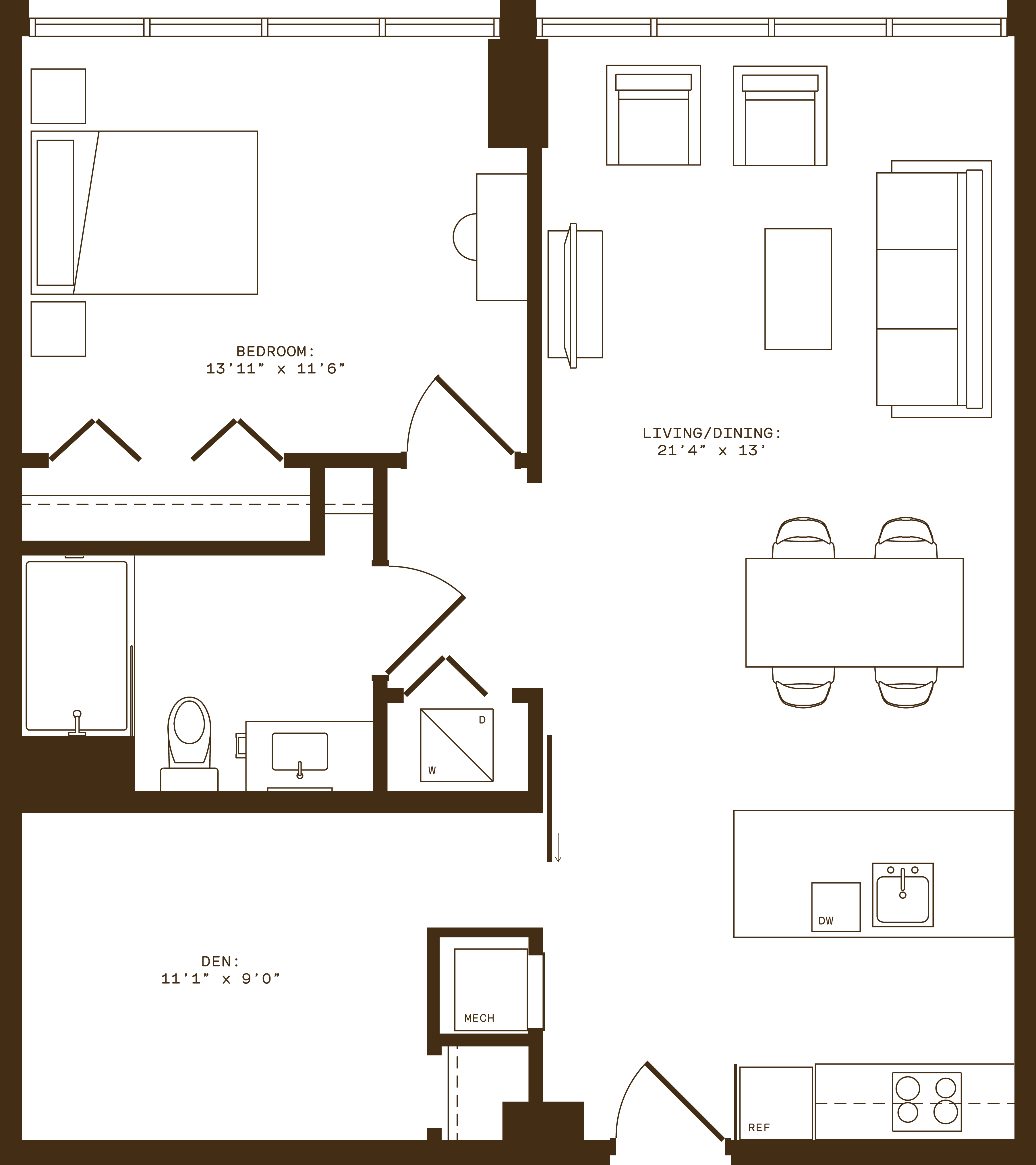 Floor plan layout diagram for A4