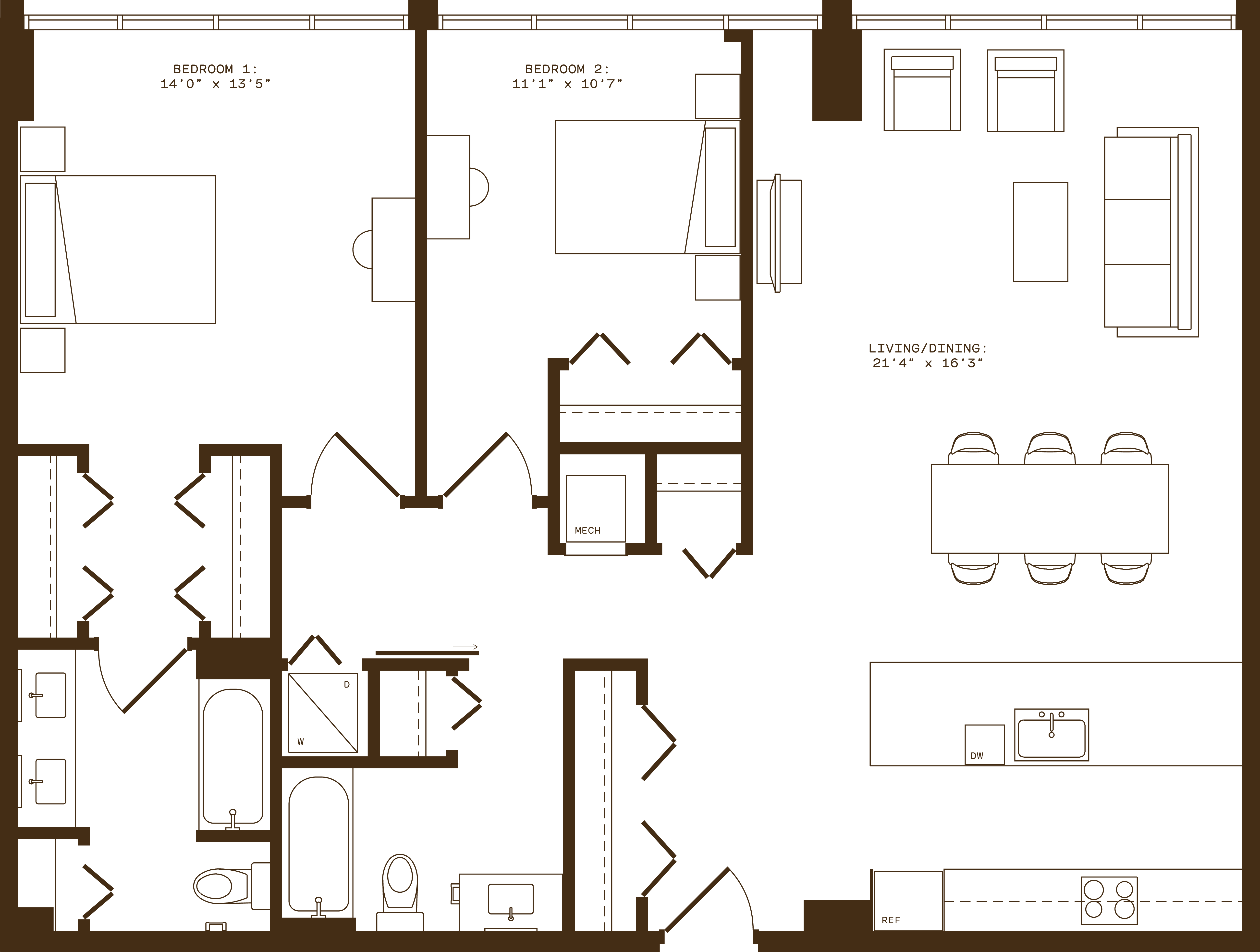 Floor plan layout diagram for C1