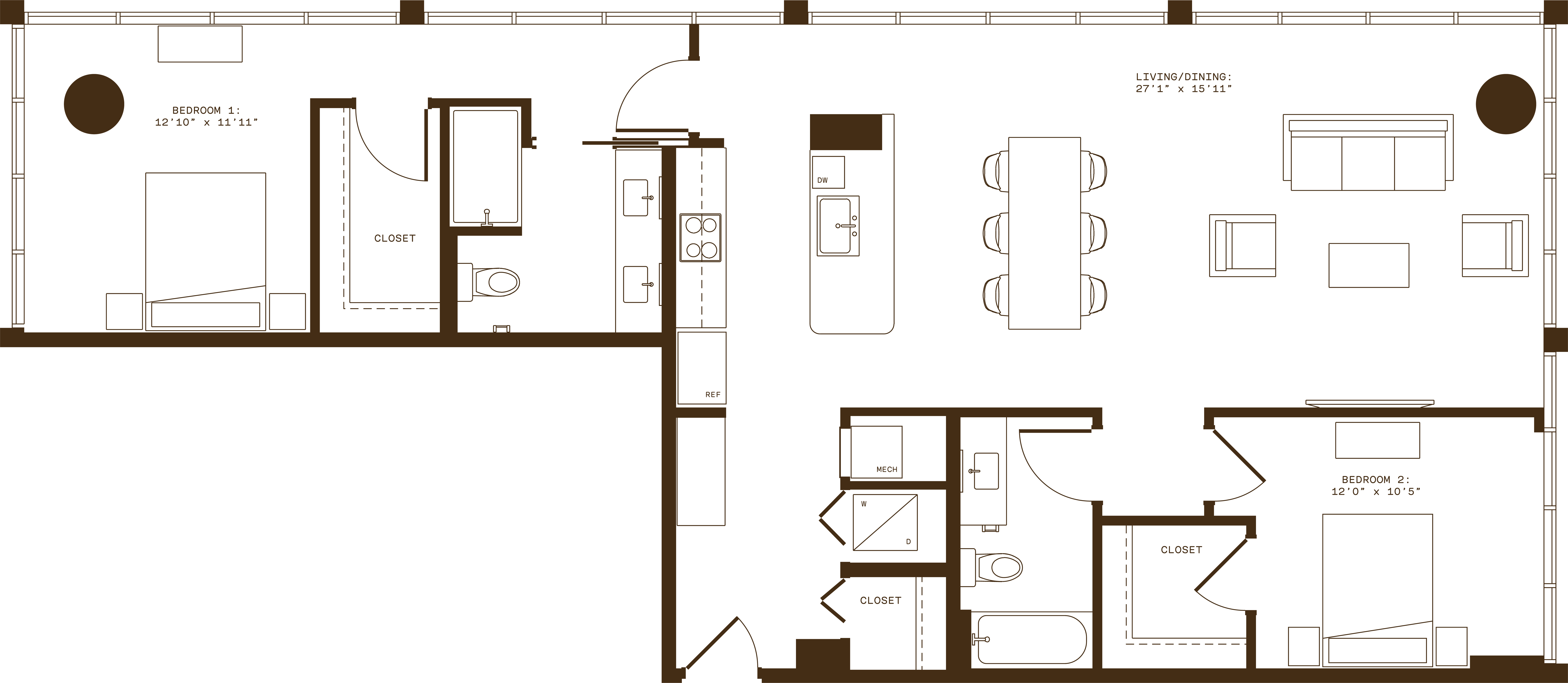 Floor plan layout diagram for C2
