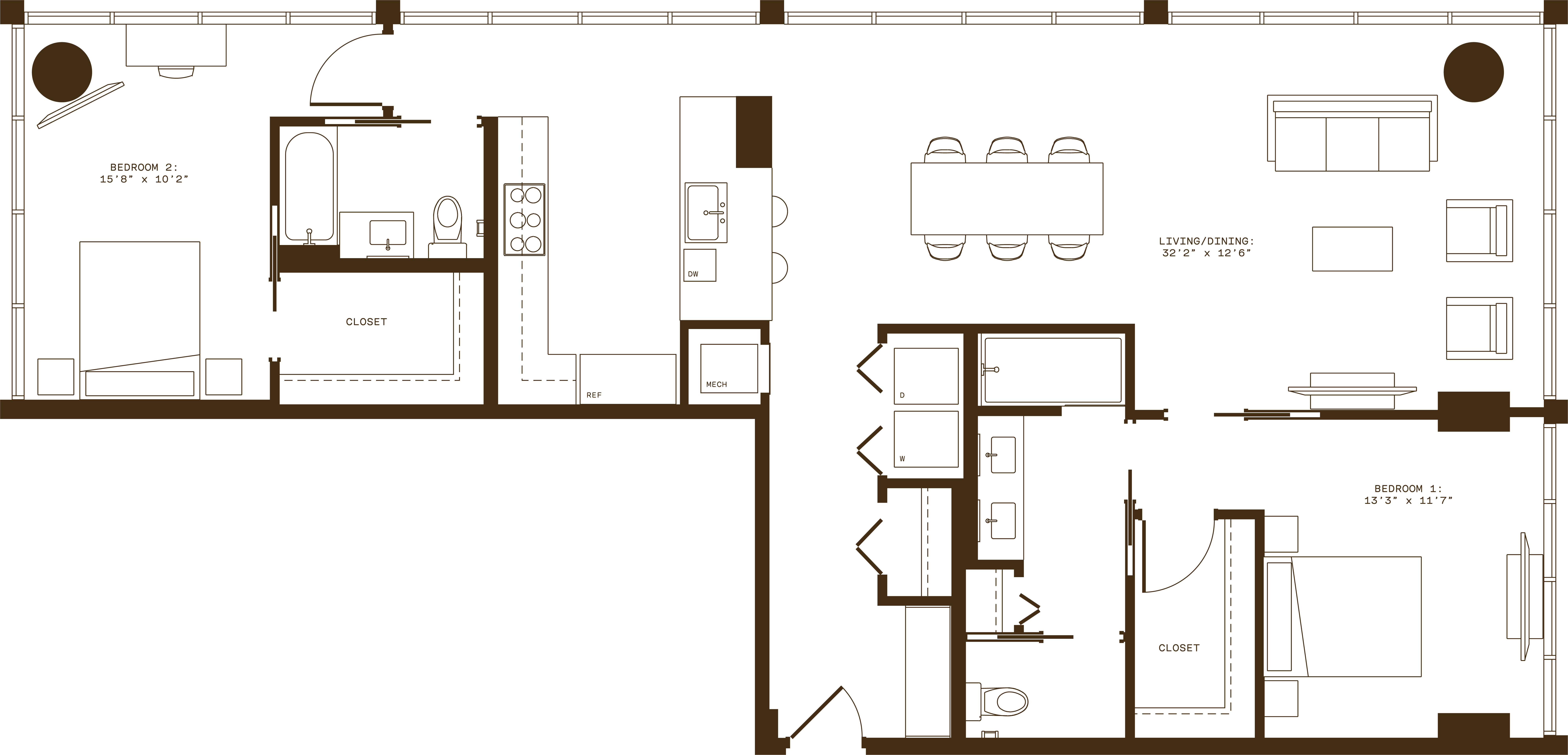 Floor plan layout diagram for PH2