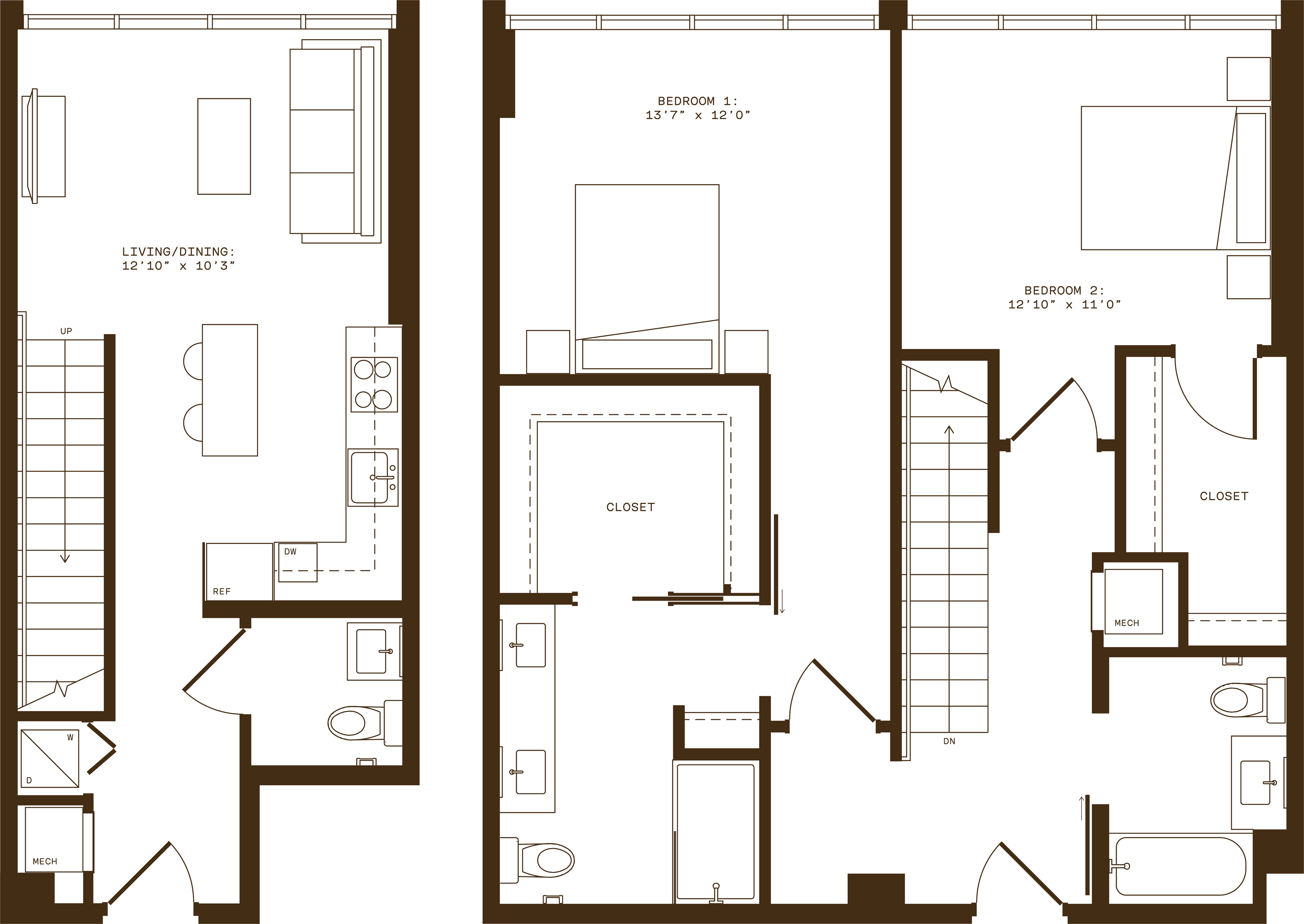 Floor plan layout diagram for D2