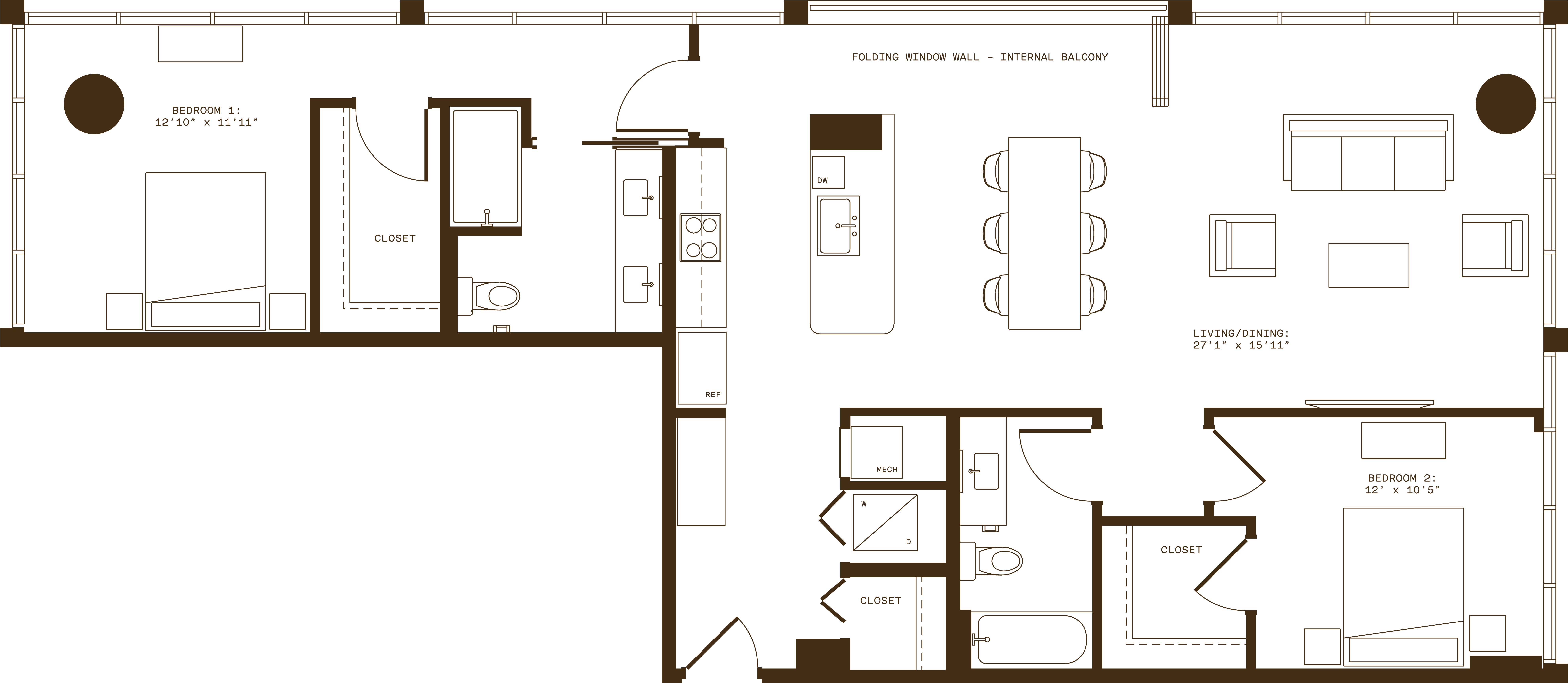 Floor plan layout diagram for PH1