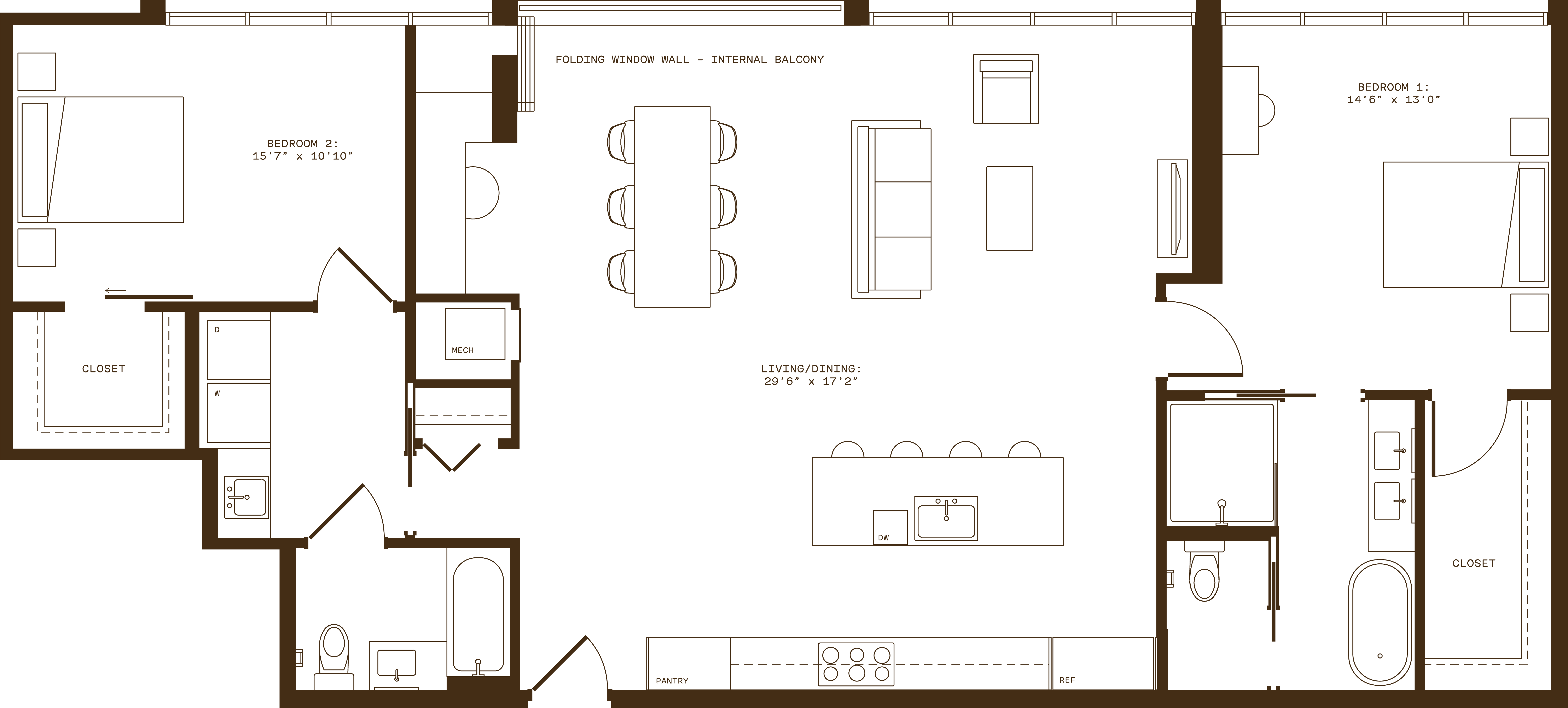 Floor plan layout diagram for PH4