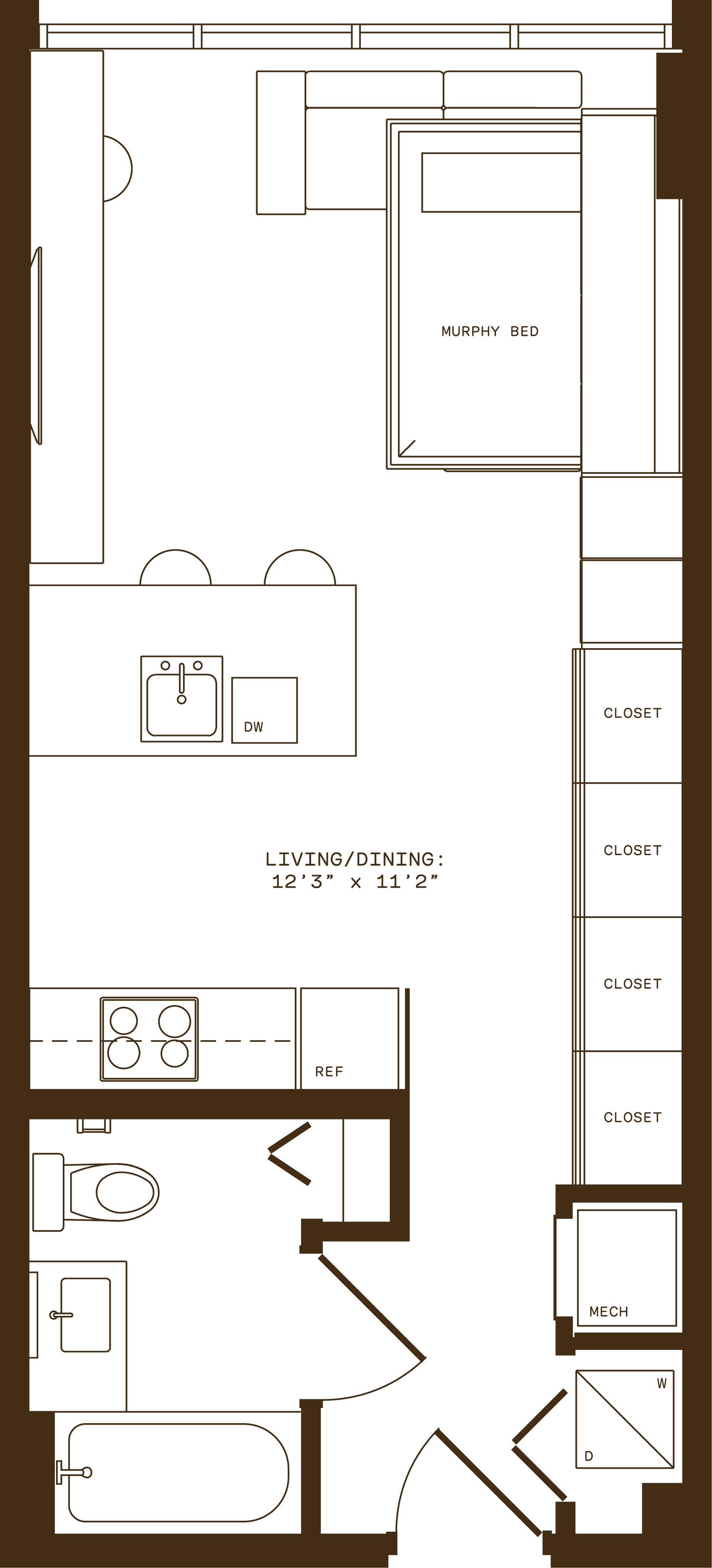 Floor plan layout diagram for ST4 Furnished