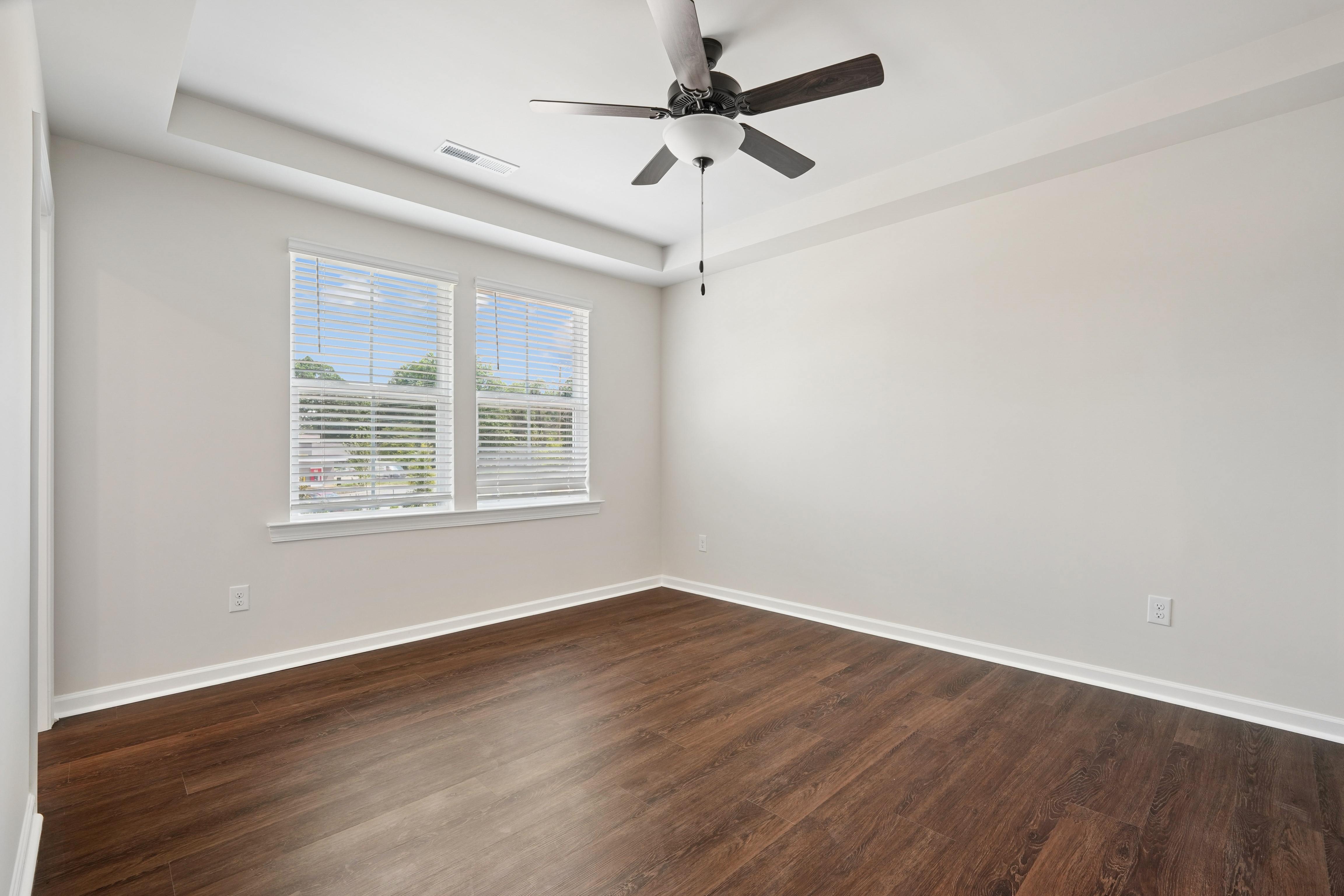 Original unfurnished bedroom at The Huntleigh