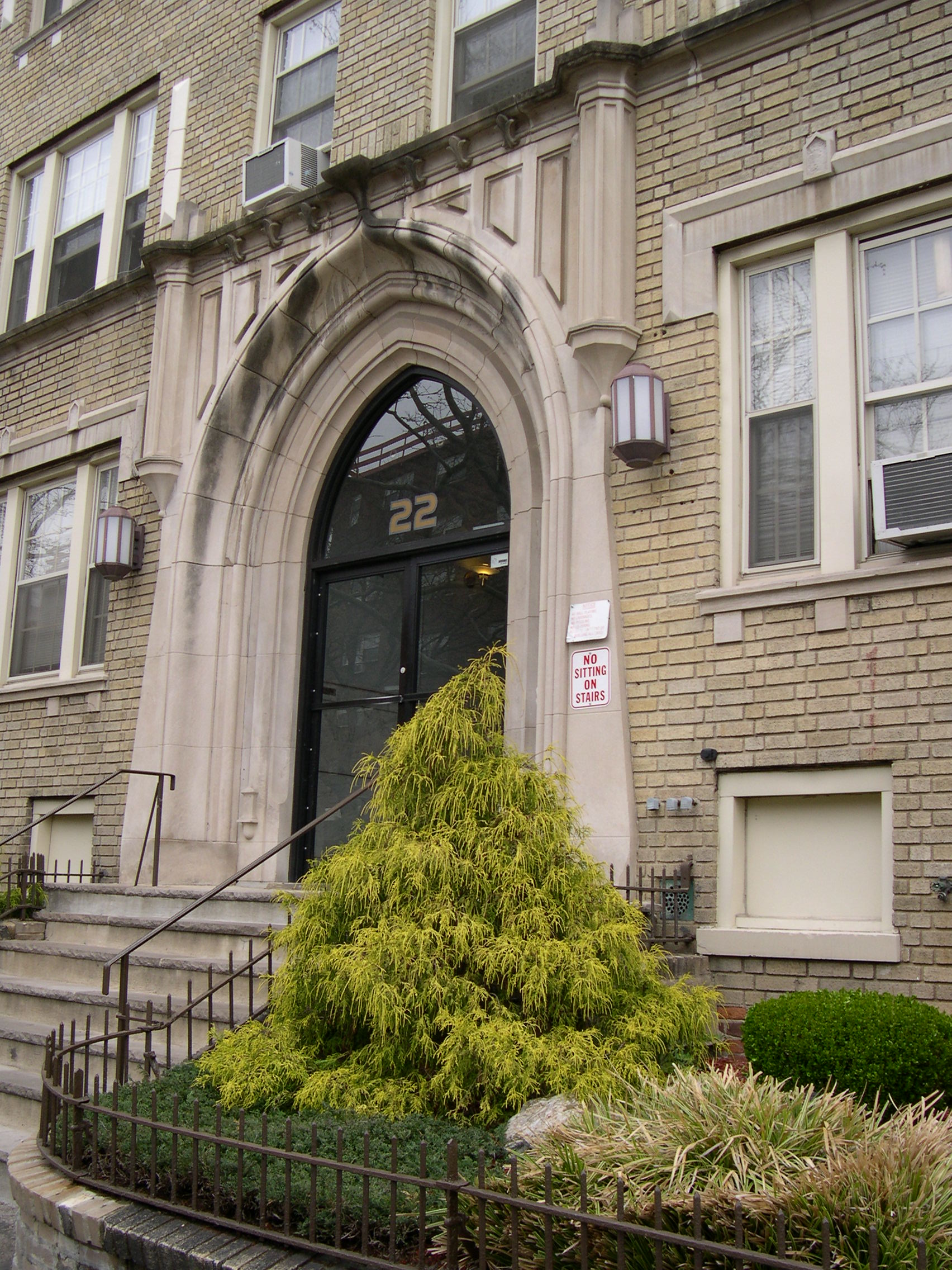 A building with the number 22 on it.