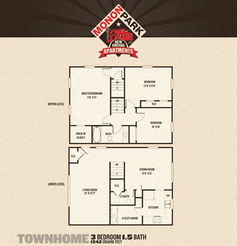 Monon Park - 3 Bedroom Townhome floor plan