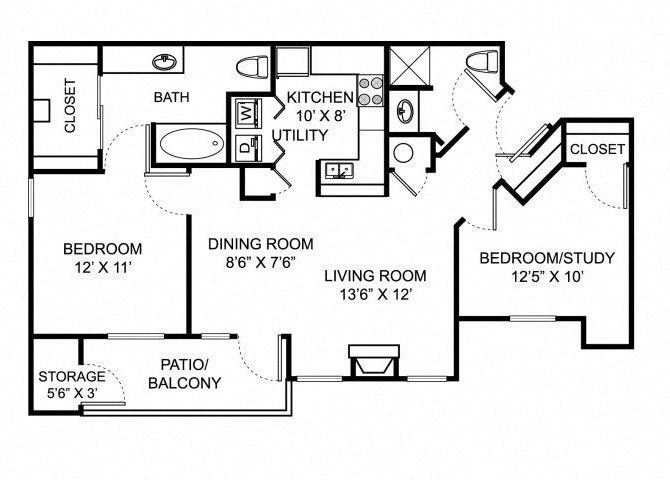 Two Bedroom - B1 (2.20 A) floor plan