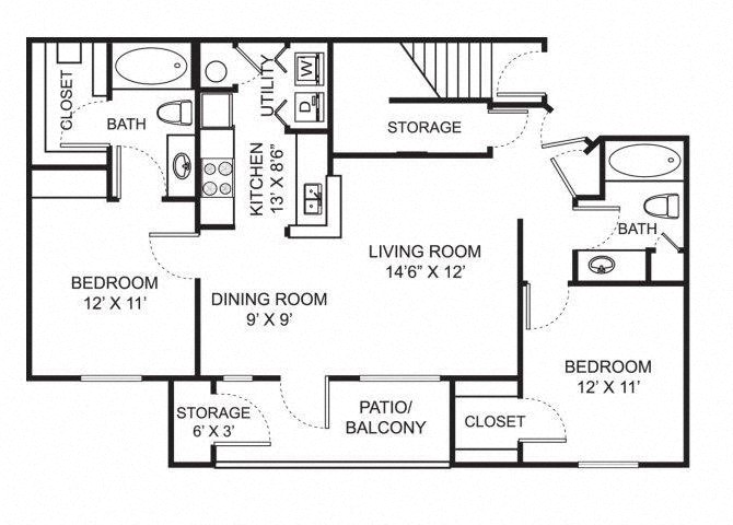 Two Bedroom - B2 (2.20 B) floor plan