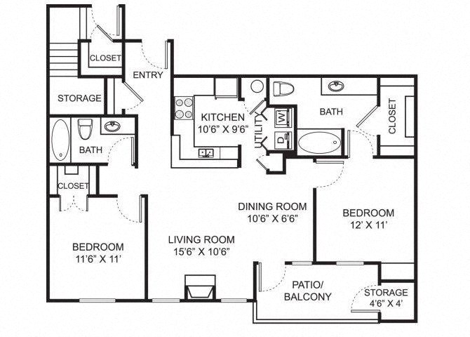 Two Bedroom - B3 (2.20 C) floor plan