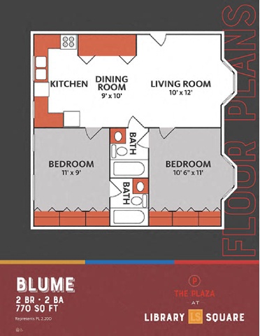 The Plaza at Library Square Blume floor plan