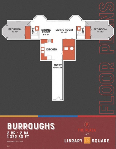 The Plaza at Library Square Burroughs floor plan