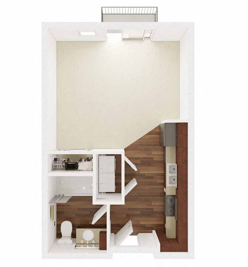 Studio Floor Plan l Traditions at Federal Way in Washington