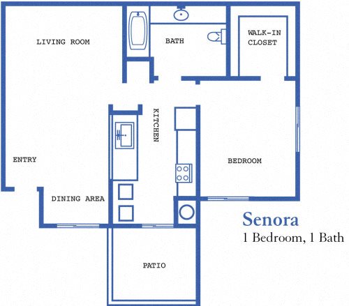 One bedroom floor plan