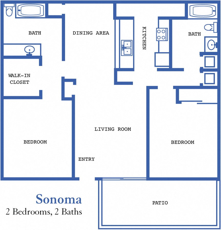Two bedroom floor plan