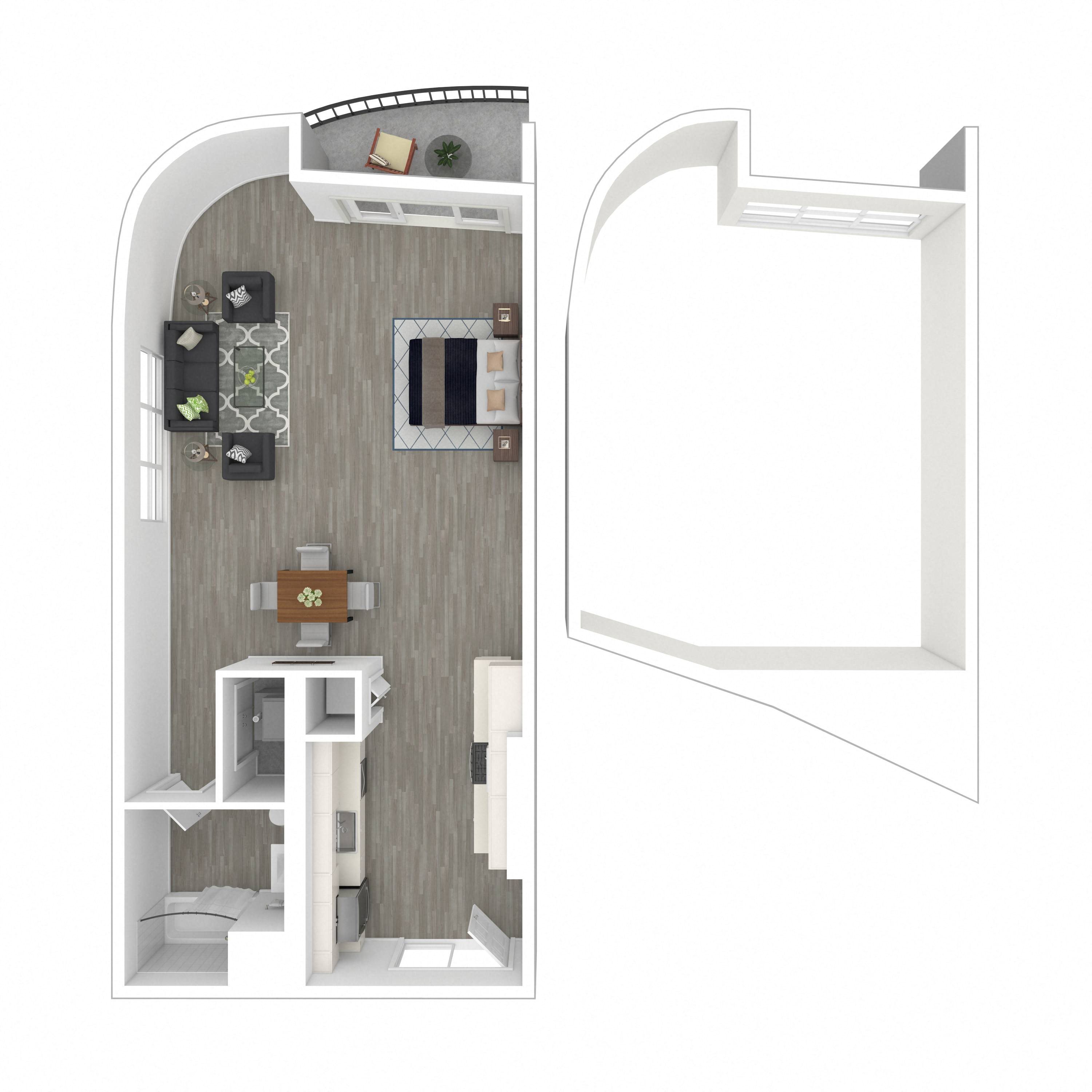 867 Sq Ft 1x1