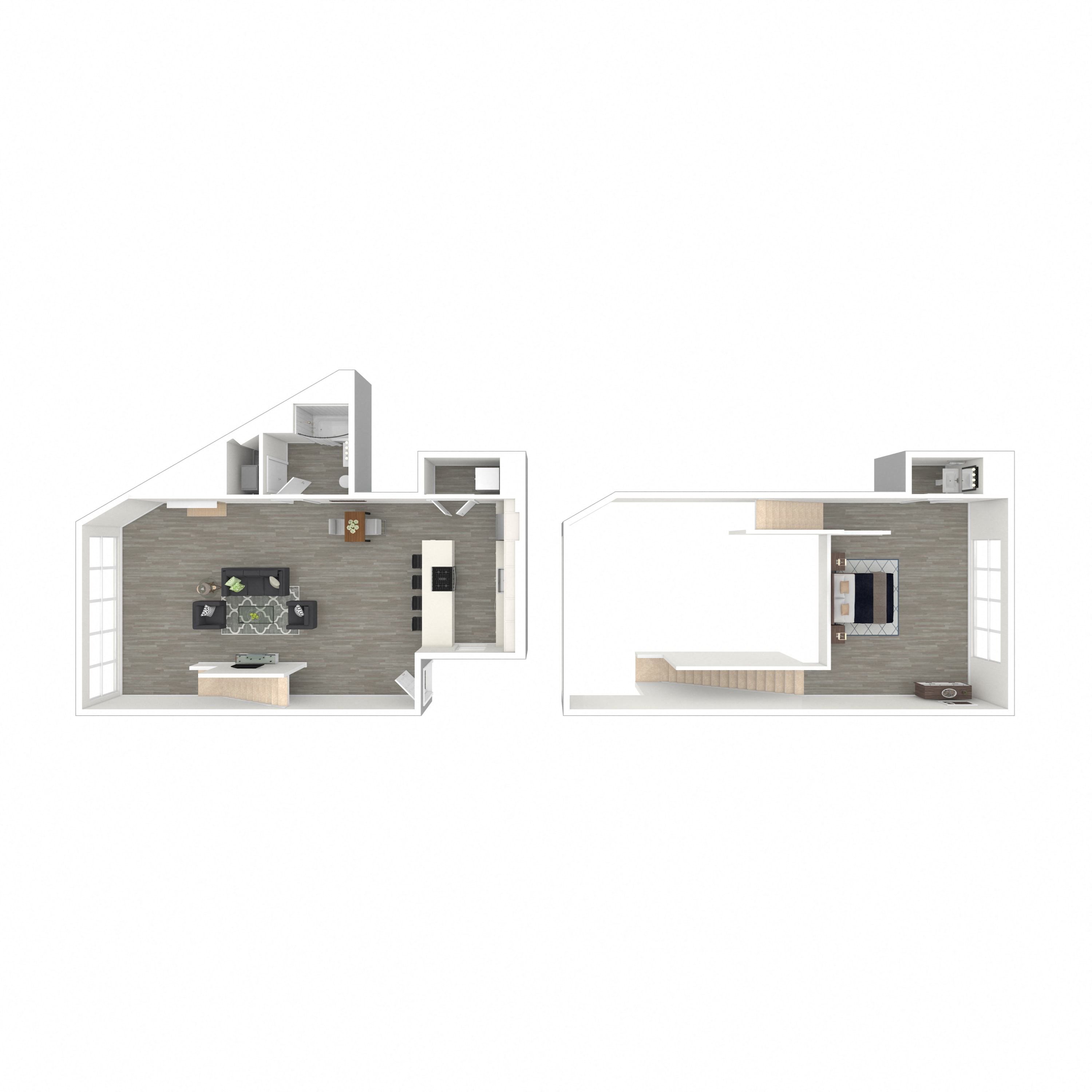1287 Sq Ft 1x1