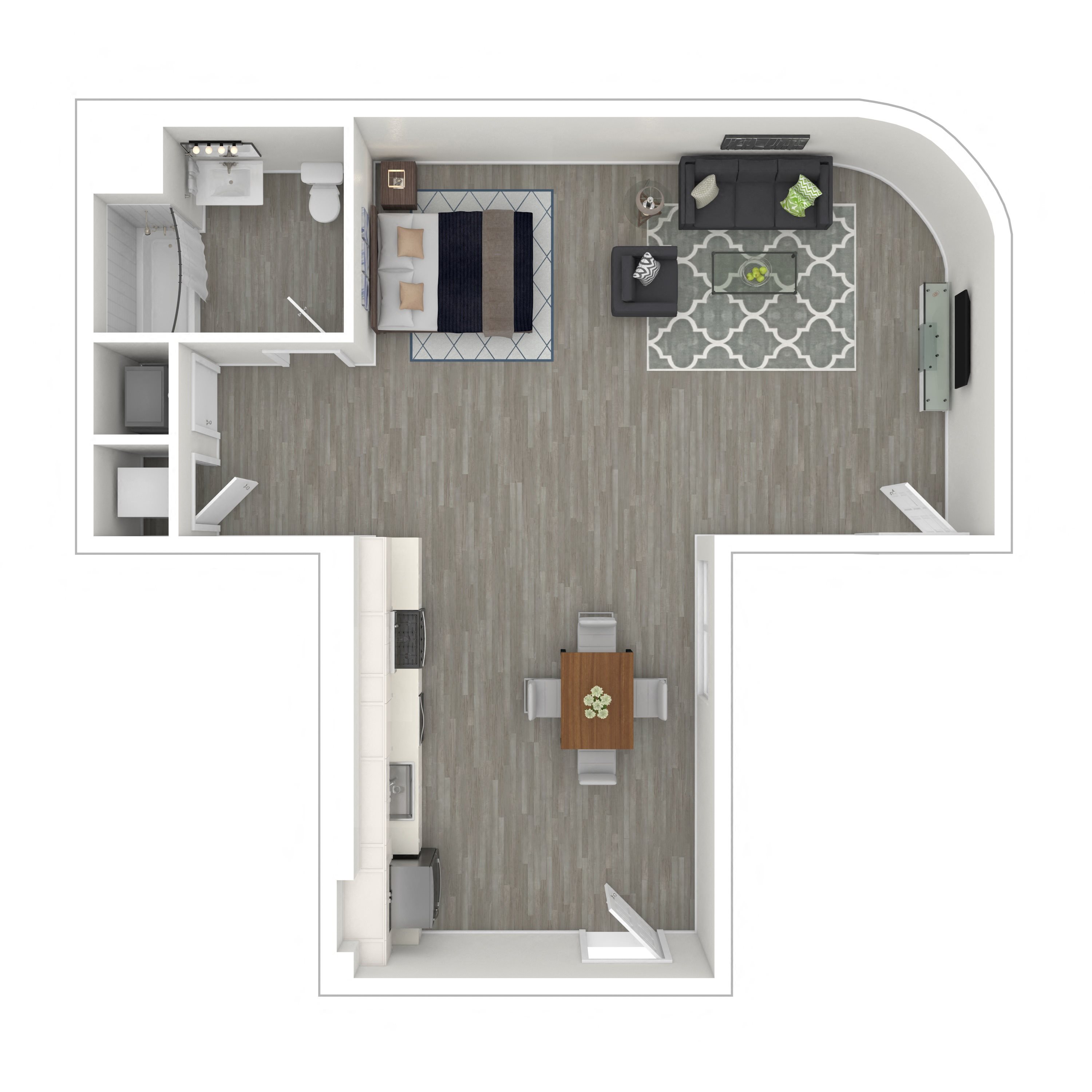 846 Sq Ft Studio