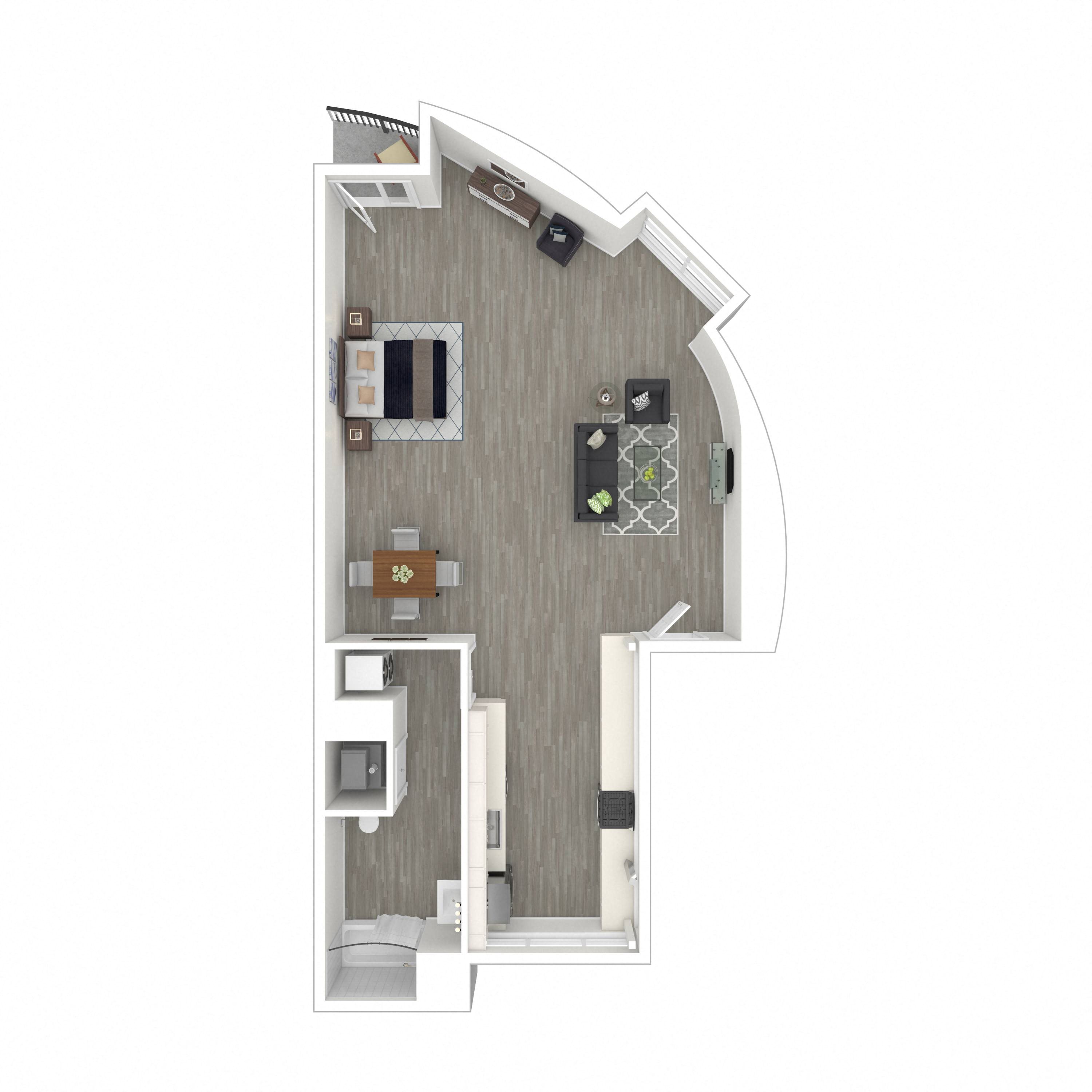 1004 Sq Ft Studio