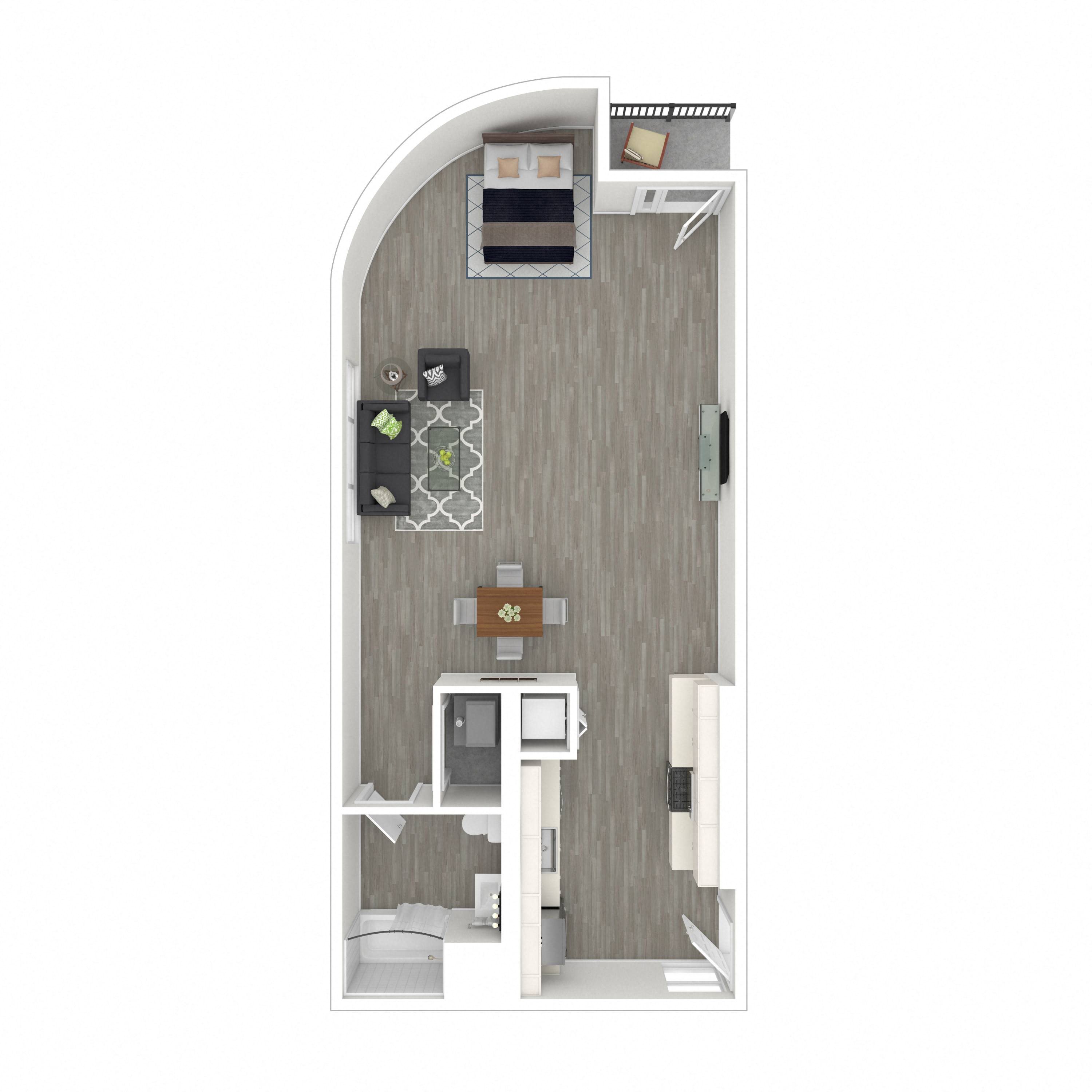 922 Sq Ft Studio