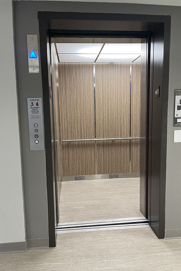 View of elevator door
