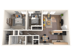 Monarch Pass apartments in Forth Worth, TX photo of a two bedroom floorplan