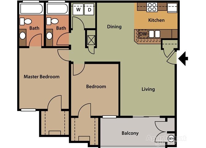 Dogwood, 2 br, 2 ba, 1067 sq. ft.