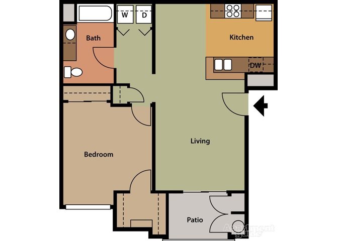 Fern, 1 br, 1 ba, 760 sq. ft.