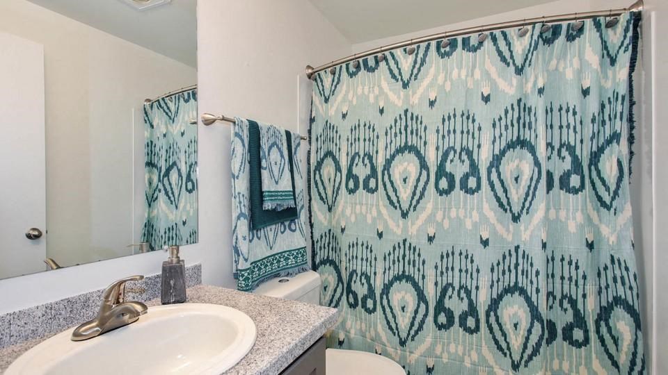 bathroom with updated materials