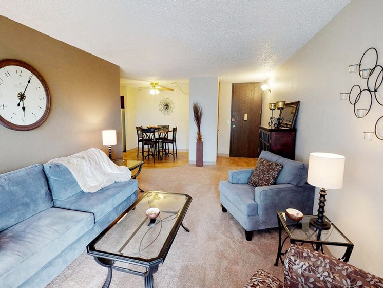 living room at Sioux City apartments