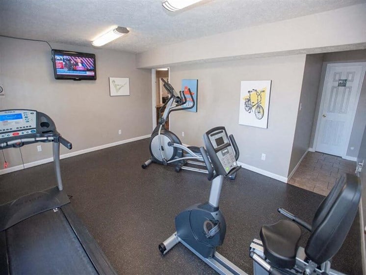 apartment fitness center at Post House North Apartments