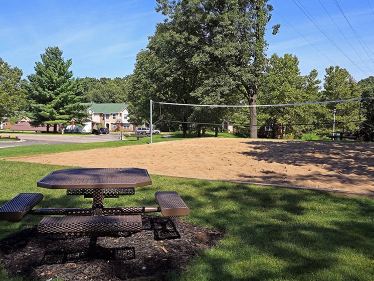 Sand Volleyball Court at The Bronco Club Apartments