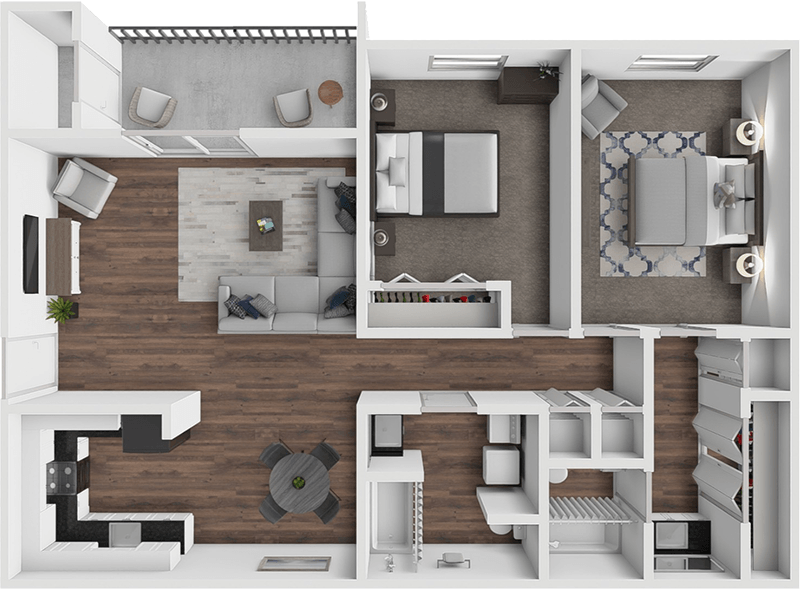 The Cardinal 2 Bedroom floor plan