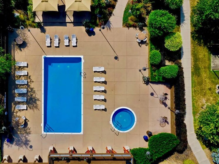 swimming pool at The Bronco Club Apartments