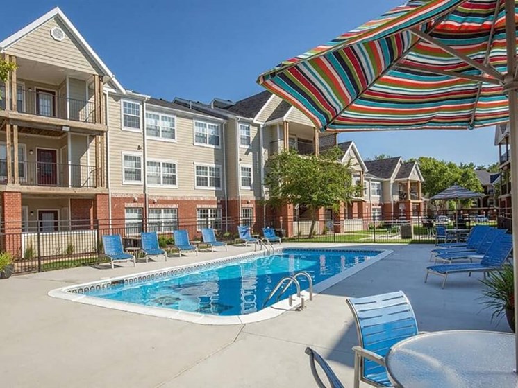 swimming pool at Village Woods apartments